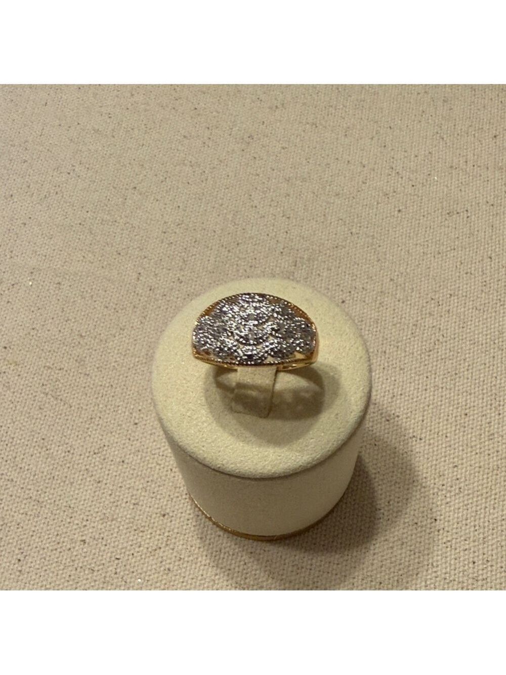 Elegant Two tone Gold plated Cubic Zirconia Ring m Women's Classic Ring  8